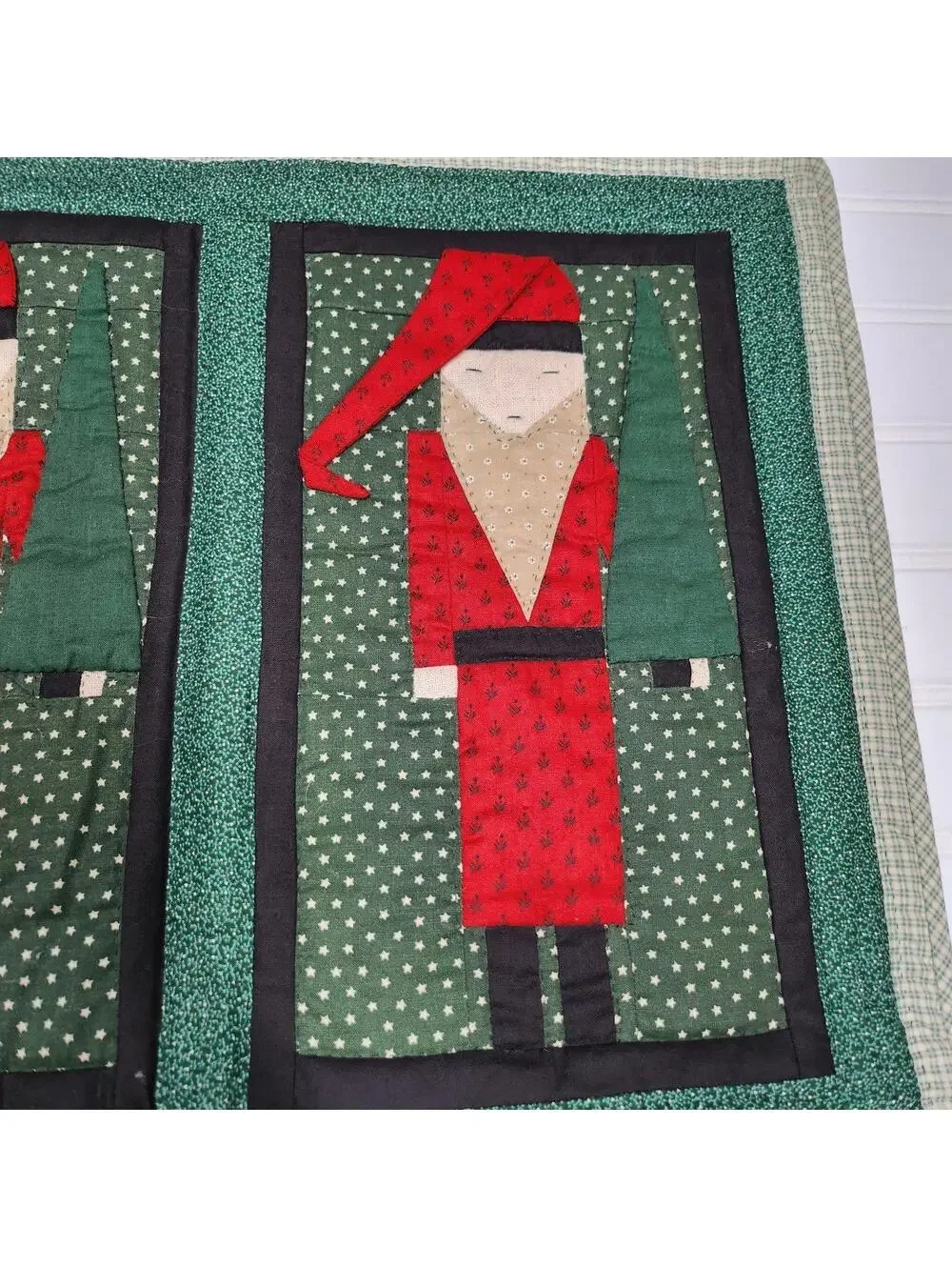 Handmade Quilted Christmas Wall Hanging with Santa Design